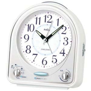 SEIKO CLOCK(セイコークロック) 目覚まし時計 メロディアラーム NR435W ホワイト - 拡大画像
