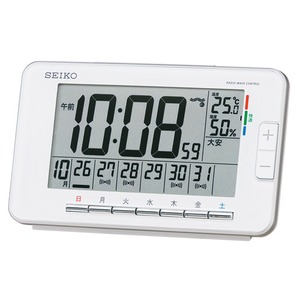 SEIKO CLOCK(セイコークロック) 電波デジタル時計 ウィークリーアラーム SQ774W ホワイト - 拡大画像