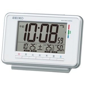 SEIKO CLOCK(セイコークロック) 電波デジタル時計 ウィークリーアラーム SQ775W ホワイト - 拡大画像