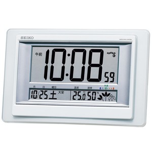 SEIKO CLOCK(セイコークロック) 電波デジタル時計 快適度表示付き SQ432W - 拡大画像
