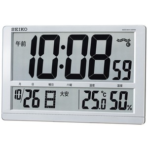 SEIKO CLOCK(セイコークロック) 電波デジタル時計 温度・温度表示付き SQ433S - 拡大画像