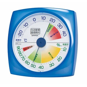 EMPEX（エンペックス） 生活管理温・湿度計 TM-2436 クリアブルー