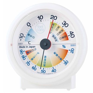 EMPEX（エンペックス） 生活管理温・湿度計 feel care TM-2411 ホワイト - 拡大画像