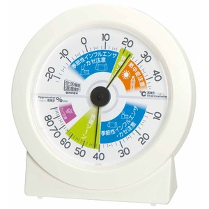 EMPEX（エンペックス） 生活管理温湿度計 TM-2880 オフホワイト - 拡大画像