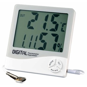 EMPEX（エンペックス） デカデジファイブ(デジタル湿度計/内・外温度計/時計/カレンダー) TD-8130 - 拡大画像