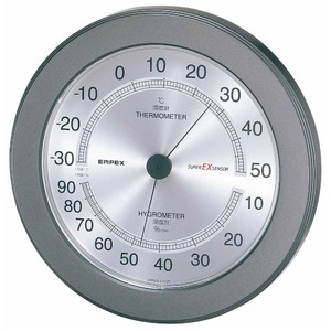 EMPEX（エンペックス） スーパーEX高品質温・湿度計 EX-2737 メタリックグレー - 拡大画像
