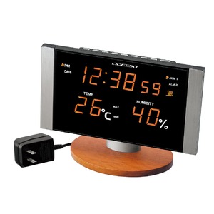 ADESSO（アデッソ） LED温湿度電波クロック C-8305OR LEDオレンジ - 拡大画像