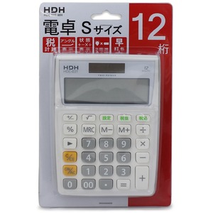 保土ヶ谷電子販売 セミディスク電卓Sサイズ HDC-03T-WH - 拡大画像