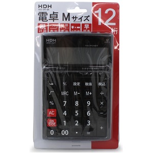 保土ヶ谷電子販売 セミディスク電卓Mサイズ HDC-04T-BK - 拡大画像