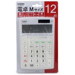 保土ヶ谷電子販売 セミディスク電卓Mサイズ HDC-04T-WH