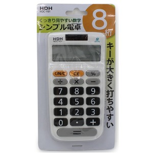 保土ヶ谷電子販売 やさしい電卓 手帳型	HDC-Y01 - 拡大画像