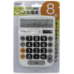 保土ヶ谷電子販売 やさしい電卓 手帳型	HDC-Y02 - 拡大画像