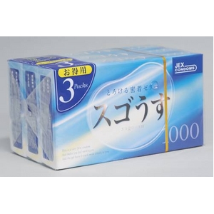 お得用 日本製コンドーム スゴうす 3箱セット - 拡大画像