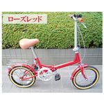 最高品質ＳＧマーク取得16インチ折畳自転車 ローズレッド