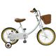 子供用補助輪つき自転車 16インチ ホワイト 練習用器具つき - 縮小画像1