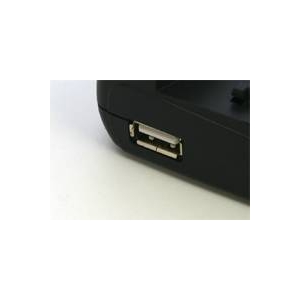 マルチバッテリー充電器〈エコモード搭載〉 オリンパスBLM-1用アダプターセット USBポート付 変圧器不要 商品写真2