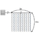 屋外用ソーラーイルミネーションライト ホワイト・ブルー 400灯LEDつきコード カーテンタイプ（1.8×2m） - 縮小画像6
