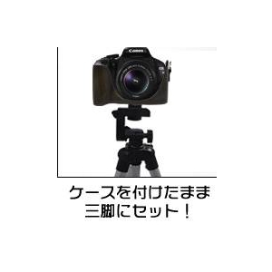 【カメラケース】Canon（キャノン） EOS Kiss X5（EOS 600D） ダブルレンズ対応 レザーブラウン