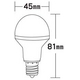 LED電球 E17ミニクリプトン球型3.5W 白色 【10個組】 - 縮小画像3