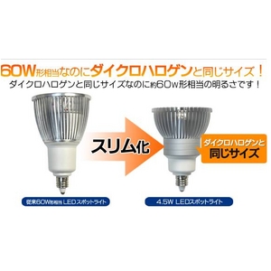 CREE社製チップ E11スポットライト型LED電球4W 電球色（暖色） 60W相当【4個セット】