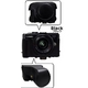 【カメラケース】Panasonic(パナソニック) LUMIX　DMC-GX1 パンケーキレンズ・ズームレンズ対応セット　ネックストラップ付　レザーブラック - 縮小画像6