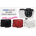 【訳あり・在庫処分】【カメラケース】カシオ（CASIO） エクシリムEX-H50カメラケース　首掛け可レザーブラック