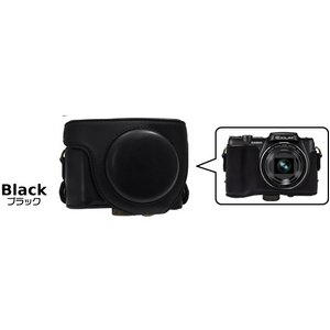【カメラケース】カシオ(CASIO) エクシリムEX-H50カメラケース　首掛け可レザーブラック 商品写真2