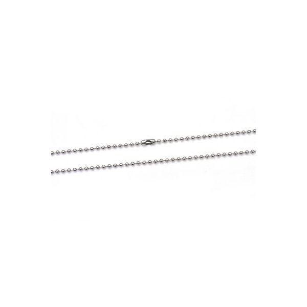 【10本組】ステンレス製ネックレス ボールチェーン幅2.4mm/全長70cmf00
