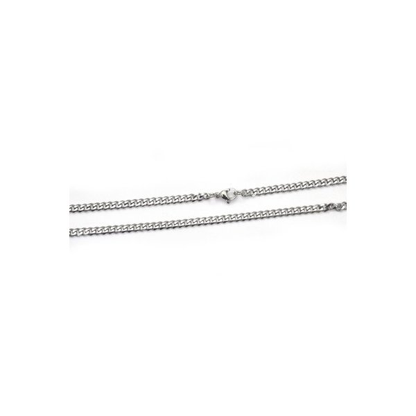 【10本組】ステンレス製ネックレス キヘイチェーン幅4mm/全長50cmf00