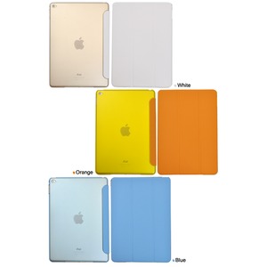 iPad Air 2用クリアカラーレザーデザインケース　手帳型　ホワイト 商品写真2