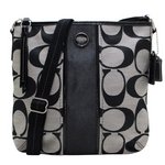 COACH コーチ　シグネチャー ストライプ ダッフル ショルダーバッグ F21905 SBWBK