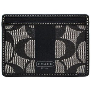COACH　コーチヘリテージ ストライプ スリム カードケーF74515 SBWBKF74515 SBWBK