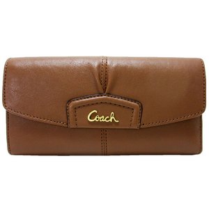 COACH　コーチ　 アシュレイ レザー チェックブック 長財布　F48062 B4/SD
