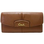 COACH　コーチ　 アシュレイ レザー チェックブック 長財布　F48062 B4/SD