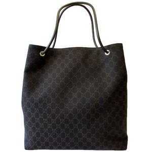 GUCCI　グッチ　GG柄　キャンバス オープ ントートバッグ　【ブラウン】