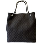 GUCCI　グッチ　GG柄　キャンバス オープ ントートバッグ　【ブラウン】