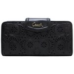 COACH コーチ　アシュレイ レース レザー スリム エンベローブ 長財布　F49295 B4/BK