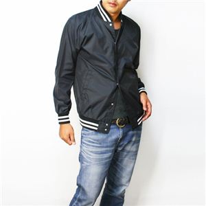 ナイロンスタジアムジャケット ブラック S