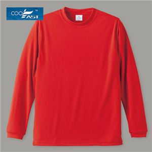 4.3オンス ドライクール ロングスリーブTシャツ レッド L