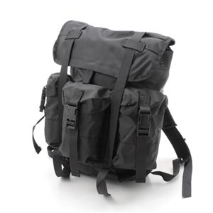 ミリタリーミディアムバック ブラック - 拡大画像