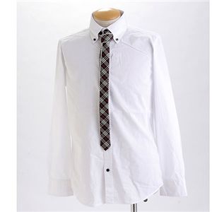 タイ付きボタンダウンドレスシャツ 0077（ネクタイ） Lサイズ