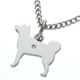 ダイヤ付シルバー犬猫ブレスレット 犬 - 縮小画像2