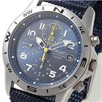 SEIKO ミリタリー クロノグラフ SND379R／ディープブルー