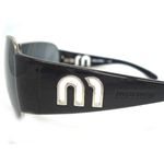 miumiu�i�~���E�~���E�j ���j�Z�b�N�X���f�� �T���O���X MU60HS-1BC1A1�F�u���b�N�~�u���b�N�yB�z �摜2