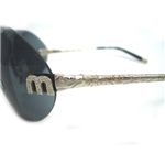 miumiu�i�~���E�~���E�j ���j�Z�b�N�X���f�� �T���O���X MU62HS-1BC1A1�F�u���b�N�~�V���o�[ �摜2