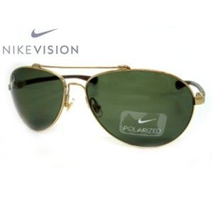 NIKE（ナイキ） スポーツアイウェア サングラス EV0464-279 カーキスモーク（偏光レンズ）×ゴールド