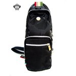 OROBIANCO(オロビアンコ)　縦型ボディバッグ　千鳥柄ブラック　GIACOMIO★専用袋付き