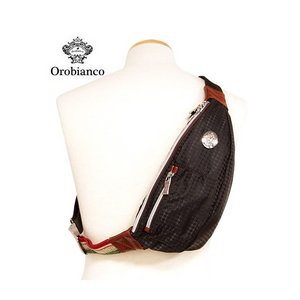 OROBIANCO(オロビアンコ)　ボディバッグ　ブラウン　 GOCCIA★専用袋付き - 拡大画像