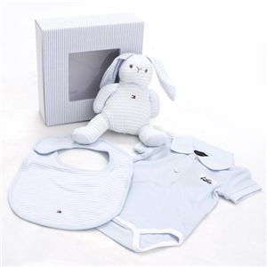 TOMMY HILFIGER(トミーヒルフィガー) Baby ギフトBOX EZ51414716 477ブルー(生後3〜6ヶ月の赤ちゃん用) - 拡大画像