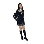 Teens Ever(ティーンズエバー) 柄リボン グレー/薄ピンク 2個セット